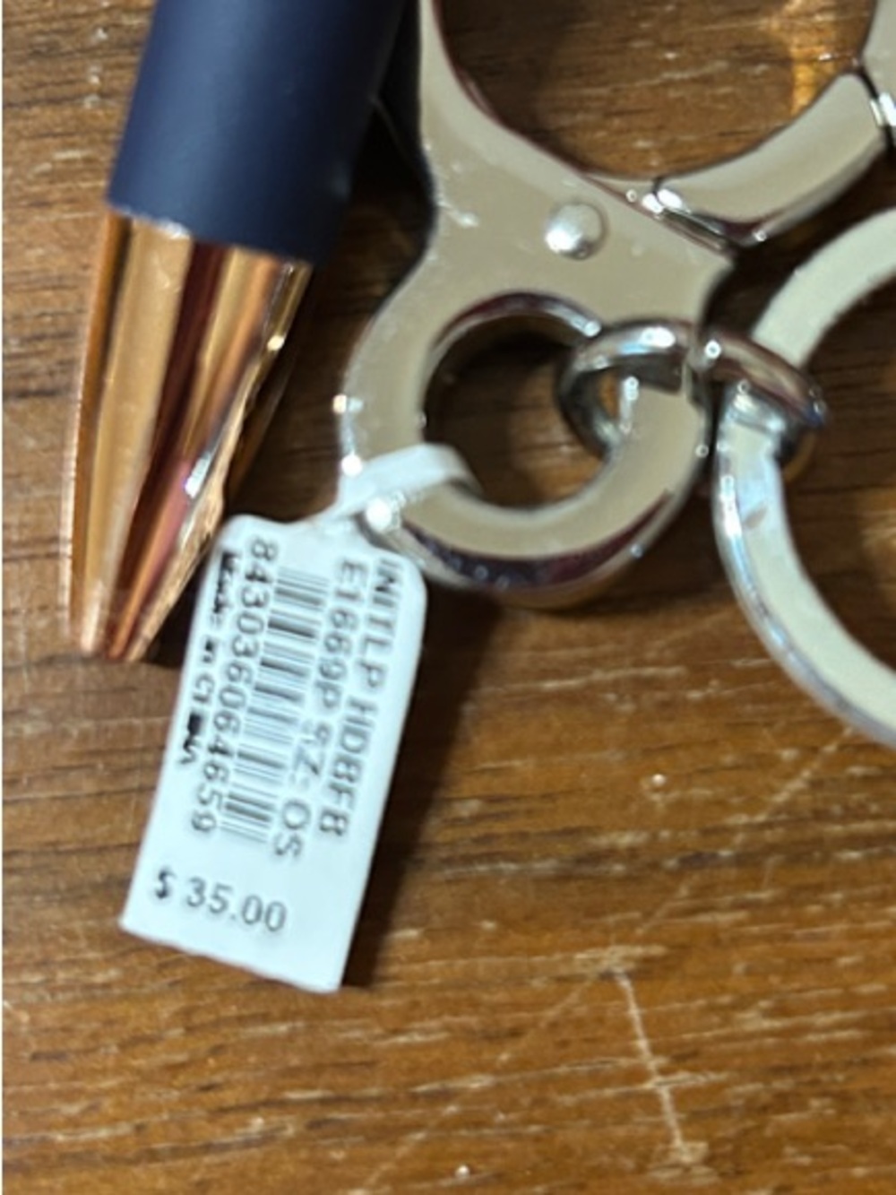 Brighton Blue Leather Keyring with Silver Accents - Picture 8 of 8